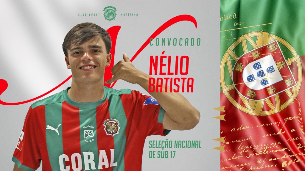 Nélio Batista convocado para a Seleção Nacional Sub-17